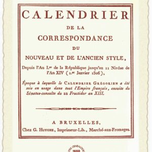 B6 Table de concordance des calendriers républicain et grégorien