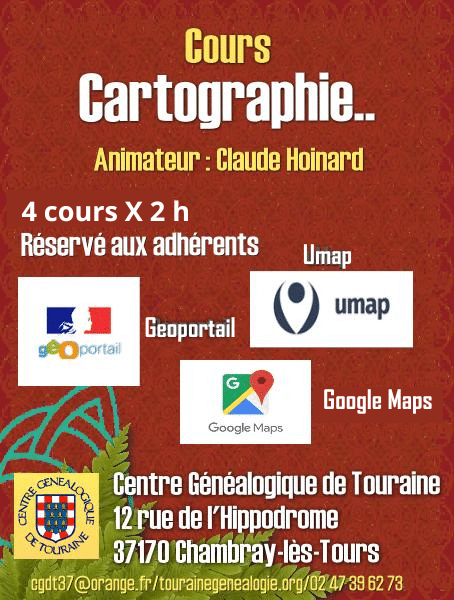 10 mars 2026 - Cours Cartographie 2/4 (au local ou à distance)