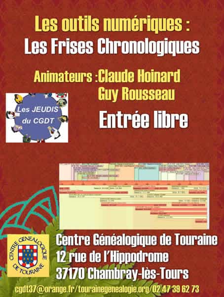 15 janvier 2026 - Les jeudis du CGDT - Les outils numériques : Les Frises Chronologiques (au local et à distance)