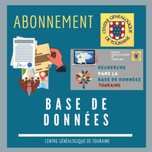BASE DE DONNÉES Touraine Abonnement annuel 2026 accès sur Internet
