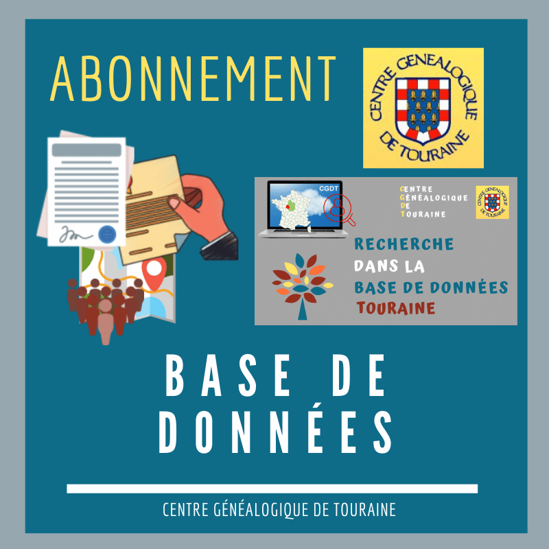 BASE DE DONNÉES Touraine Abonnement annuel 2026 accès sur Internet