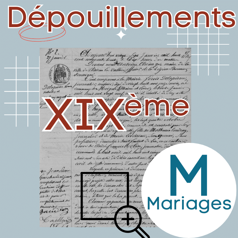 Dépouillements des mariages à partir de 1793