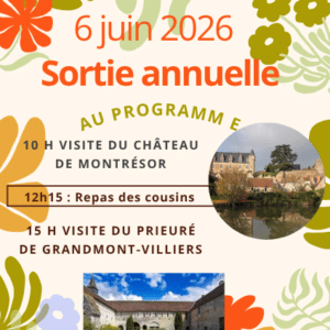 6 juin 2026 - sortie Montrésor et Villeloin-Coulangé